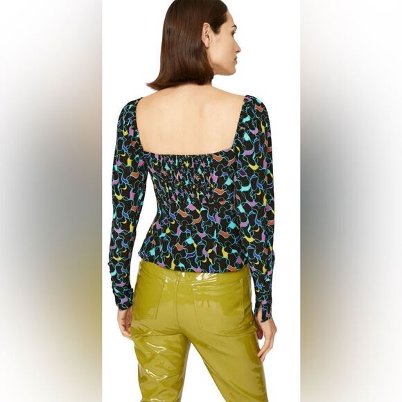 STAUD Long Sleeve Josephine Top Size 10 - Picture 3 of 7